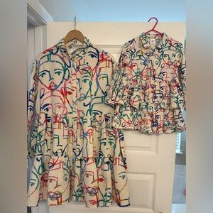 Mommy and me printed dress